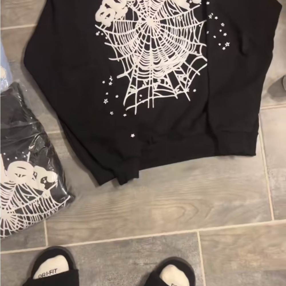 Black Spider Web Graphic Jacket